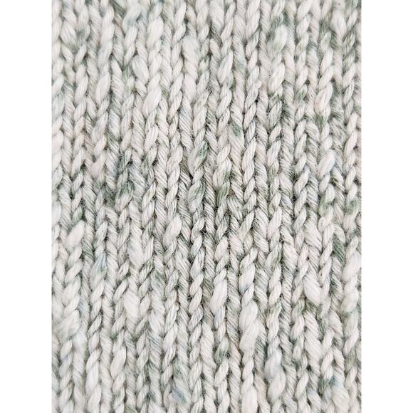 Pure J JIll cotton cardigan green cream knit open front sz small petite - Picture 5 of 14